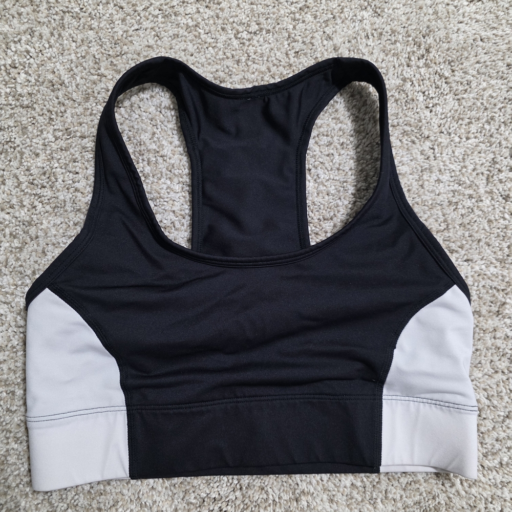 Fabletics Black and White Sports Bra
